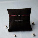 Браслет срібний Крила шнур червоний Youko - image-1